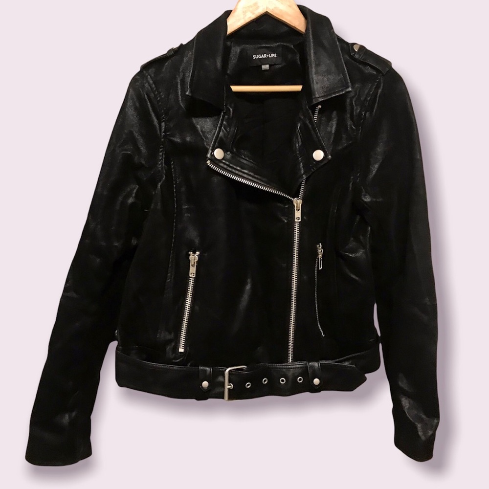 Sugarlips Women’s Black Have Mercy Moto Jacket, Size: M